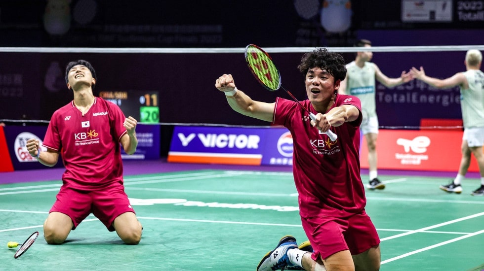 Korea beat Malaysia in Sudirman Quarterfinals 2023-min