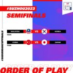 BWF Sudirman Semifinals Results